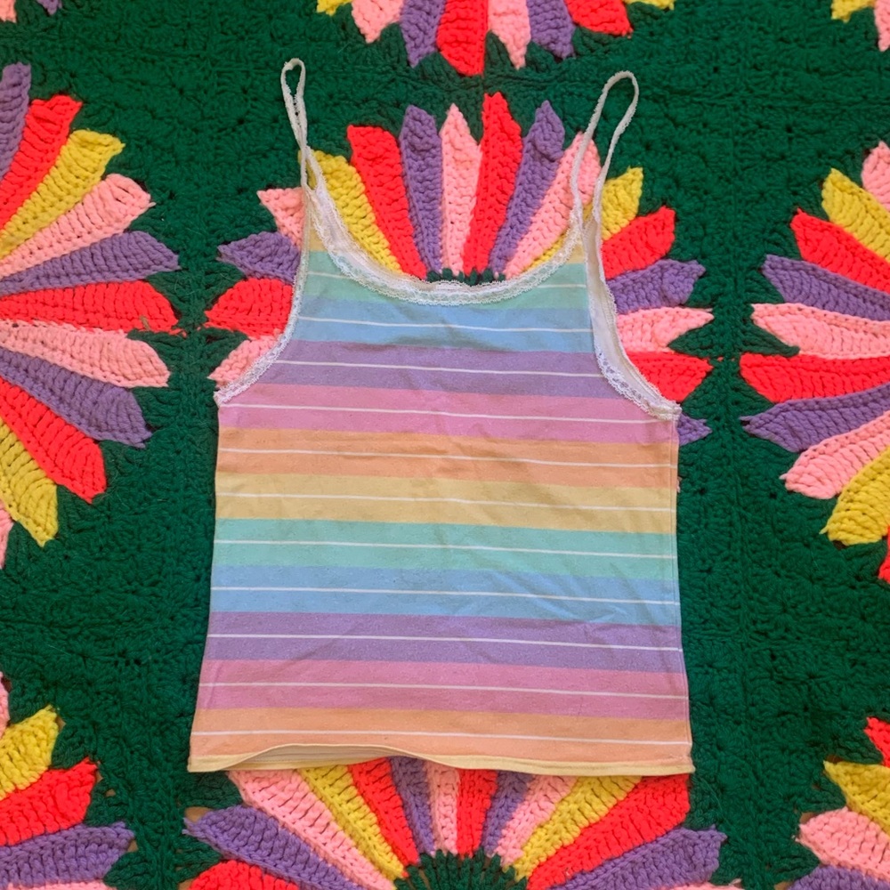 Solstice Intimates Rainbow Cotton Undershirt size Medium